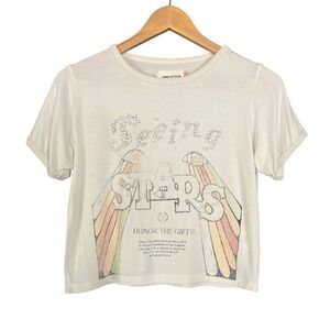 HONOR THE GIFT Seeing Stars Graphic Cropped T Shirt Size Medium